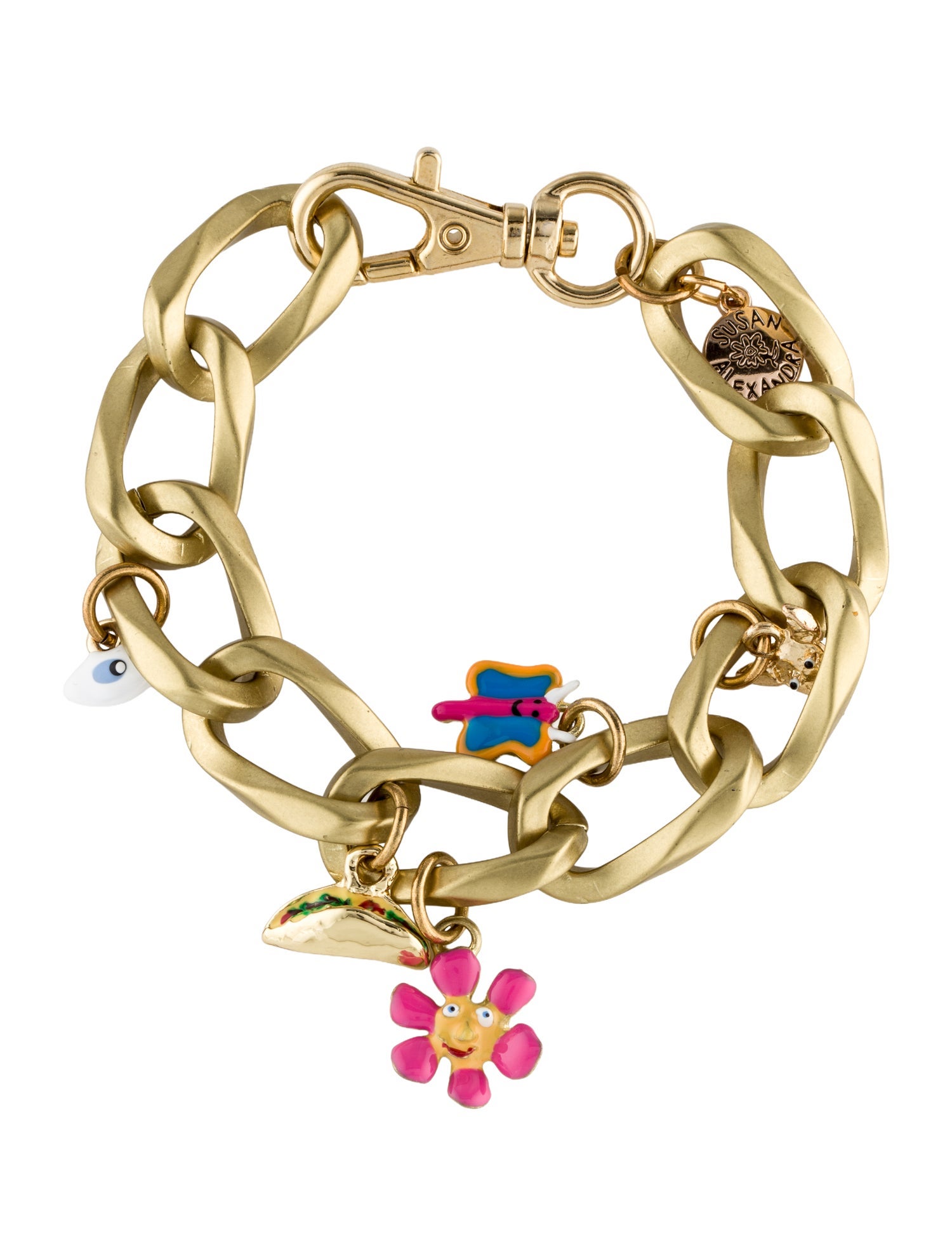 Susan Alexandra Enamel Chunky Charm Bracelet