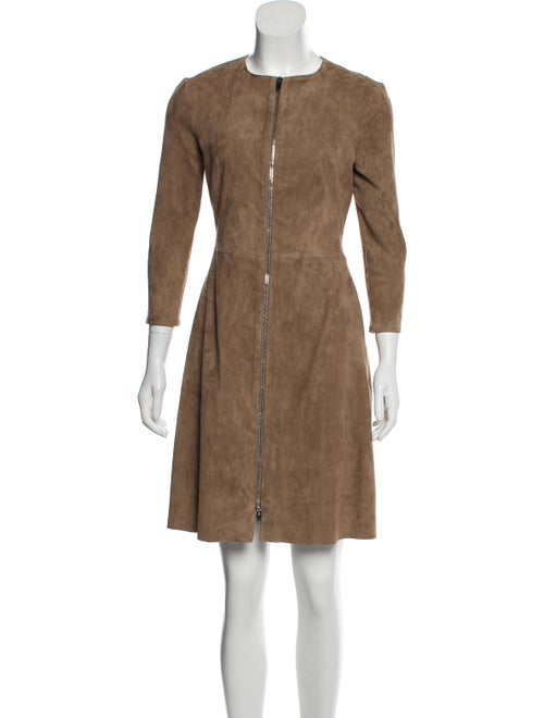 Susan Bender Suede Mini Dress Tan