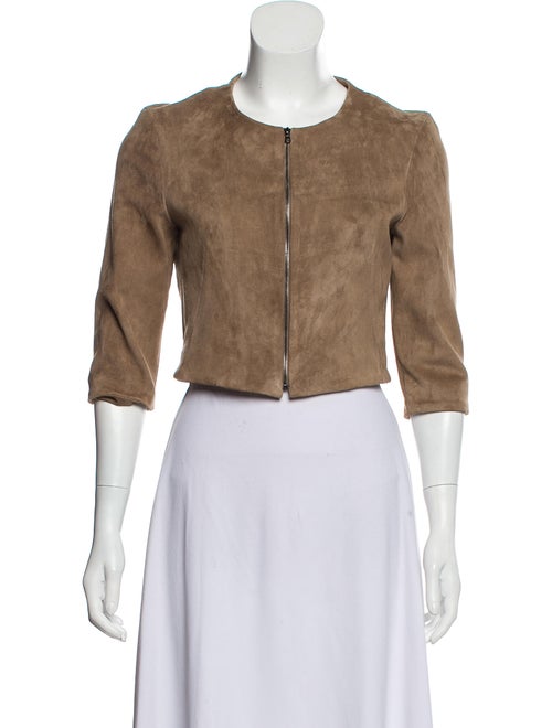 Susan Bender Suede Crop Jacket Tan