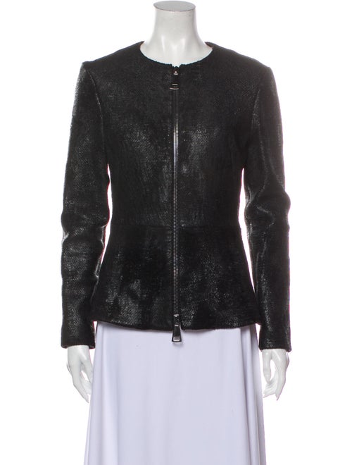 Susan Bender Leather Evening Jacket Black