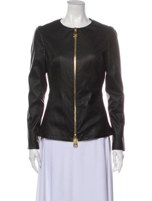 Susan Bender Leather Evening Jacket Black