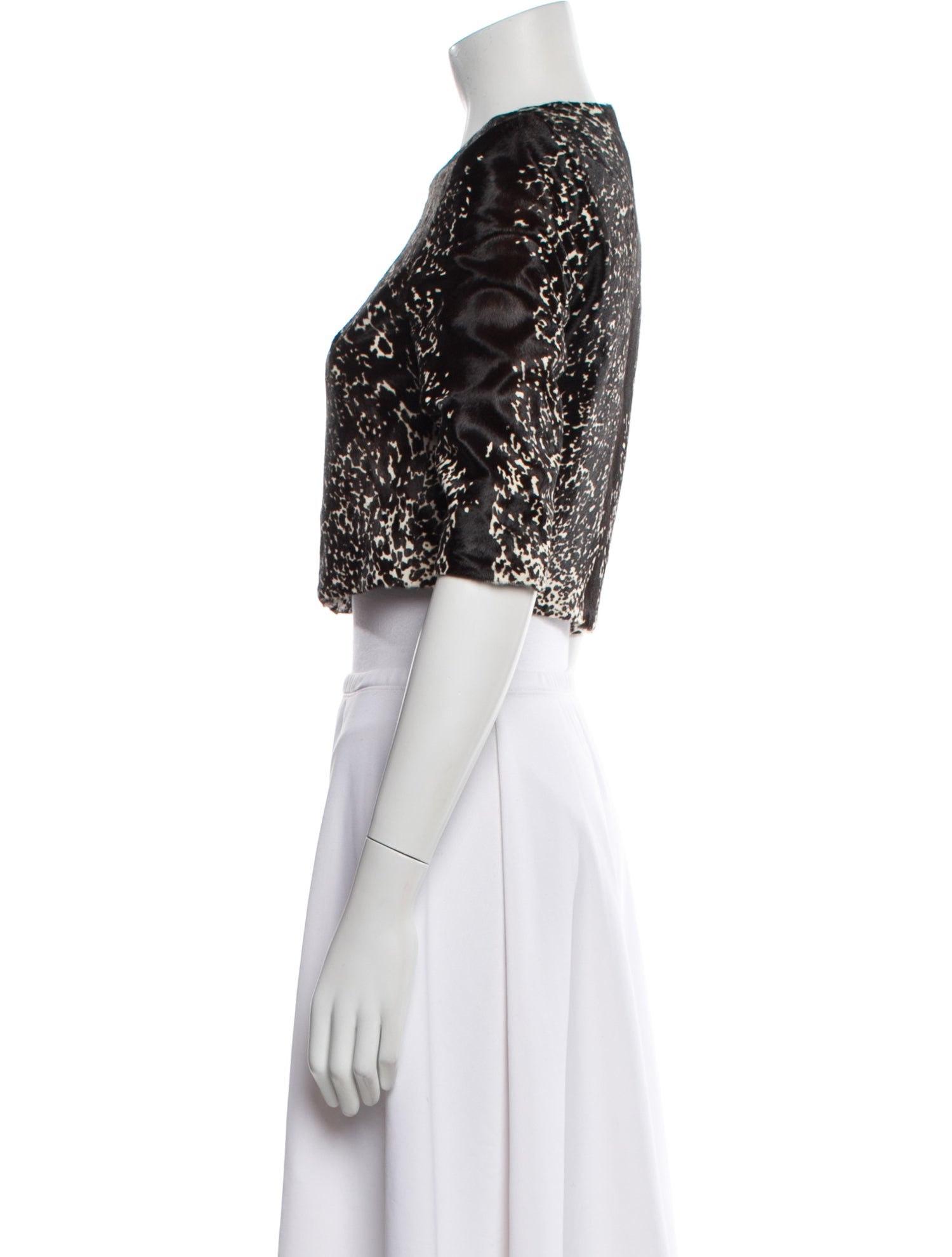 Susan Bender Animal Print Fur Jacket