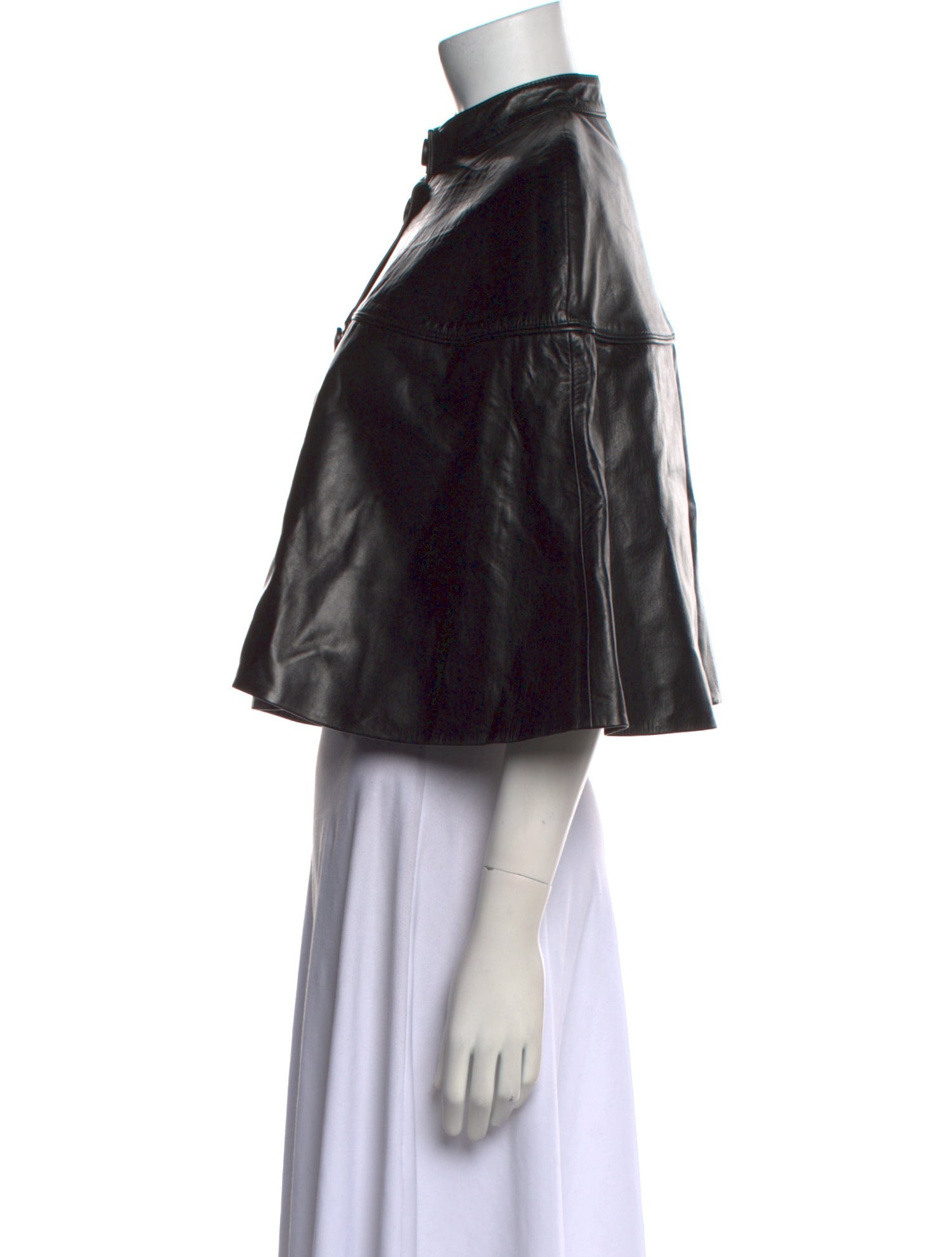 Susan Bender Leather Mock Neck Sweater