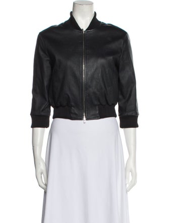 Susan Bender Leather Bomber Jacket