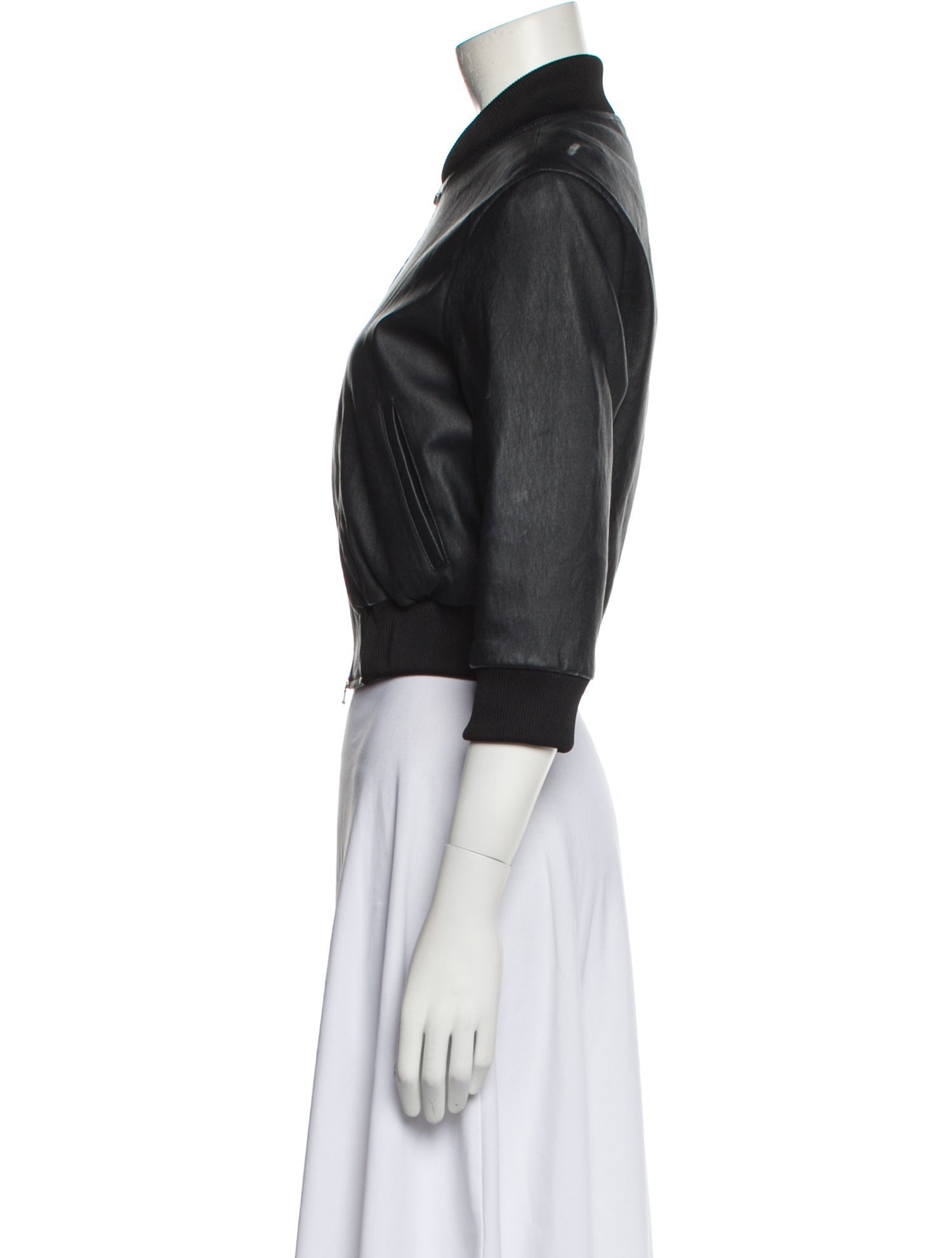 Susan Bender Leather Bomber Jacket