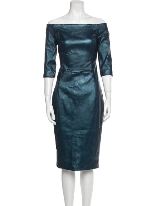 Susan Bender Leather Knee-Length Dress