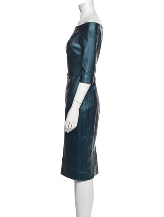 Susan Bender Leather Knee-Length Dress