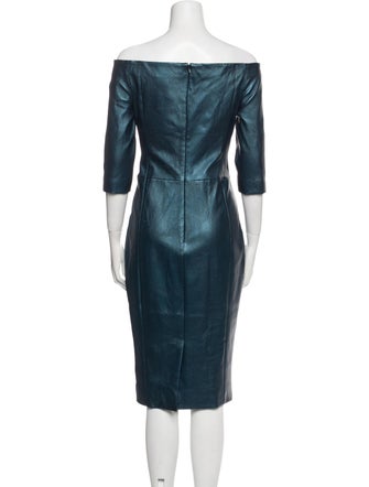 Susan Bender Leather Knee-Length Dress