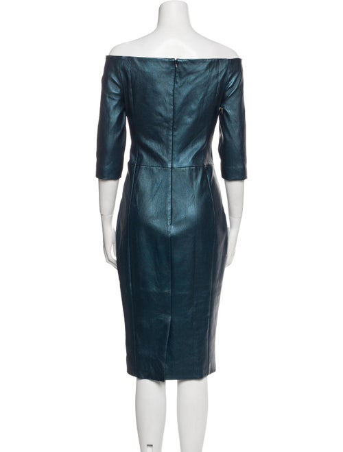 Susan Bender Leather Knee-Length Dress