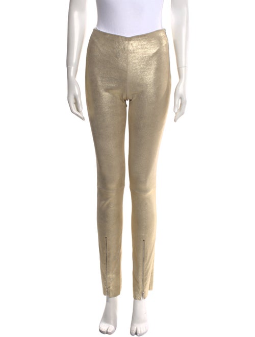 Susan Bender Leather Straight Leg Pants