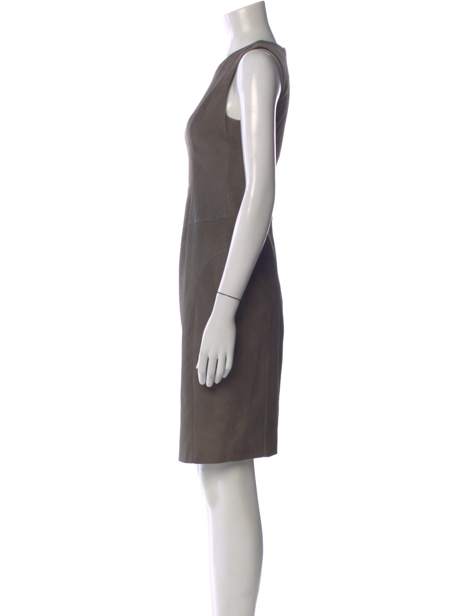 Susan Bender Leather Knee-Length Dress