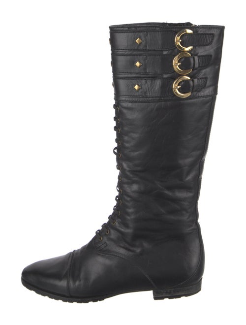 Susan Bennis/Warren Edwards Leather Combat Boots