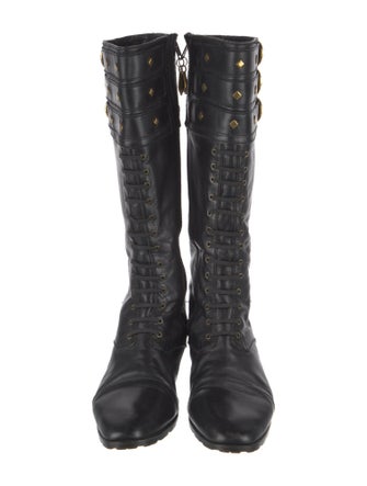 Susan Bennis/Warren Edwards Leather Combat Boots