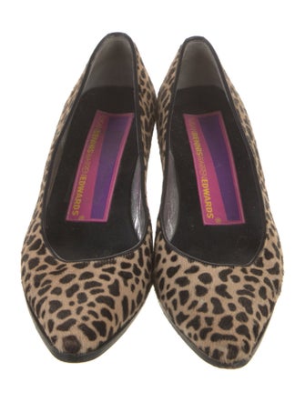 Susan Bennis/Warren Edwards Ponyhair Animal Print Pumps
