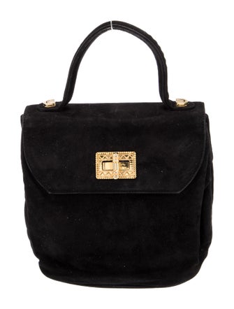 Susan Bennis/Warren Edwards Suede Top Handle Bag