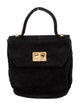 Susan Bennis/Warren Edwards Suede Top Handle Bag