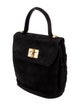Susan Bennis/Warren Edwards Suede Top Handle Bag