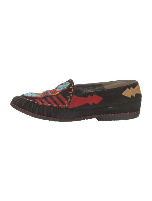 Susan Bennis/Warren Edwards Suede Printed Loafers