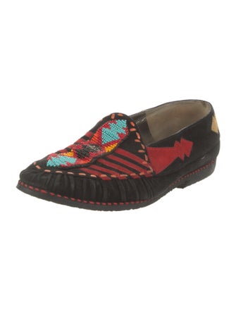 Susan Bennis/Warren Edwards Suede Printed Loafers