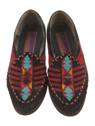 Susan Bennis/Warren Edwards Suede Printed Loafers