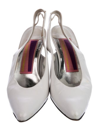 Susan Bennis/Warren Edwards Leather Slingback Pumps