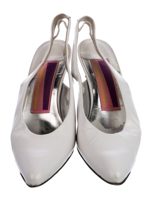 Susan Bennis/Warren Edwards Leather Slingback Pumps