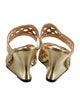 Susan Bennis/Warren Edwards Patent Leather Animal Print Slides