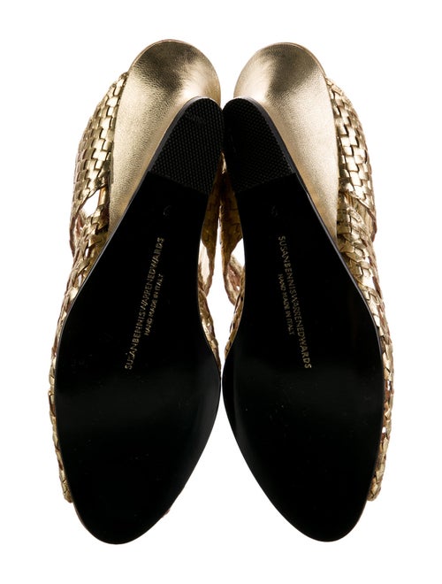 Susan Bennis/Warren Edwards Patent Leather Animal Print Slides