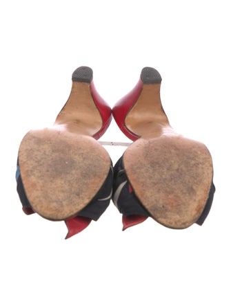 Susan Bennis/Warren Edwards Leather Floral Print Slides