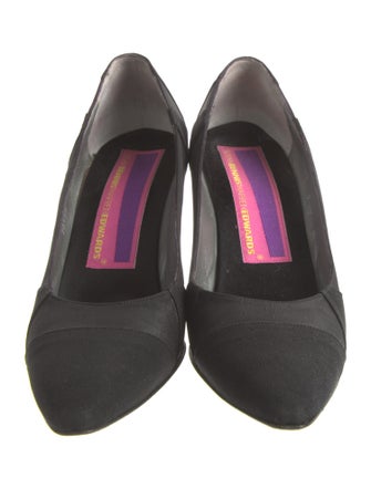 Susan Bennis/Warren Edwards Satin Studded Accents Pumps