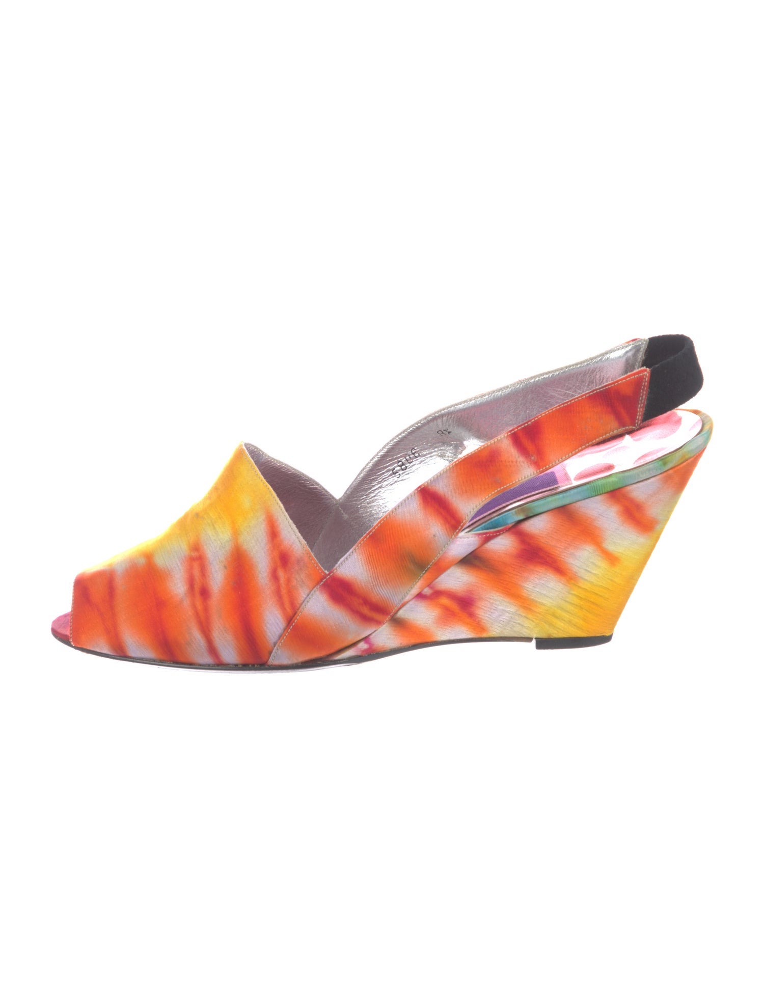 Susan Bennis/Warren Edwards Tie-Dye Print Slingback Pumps