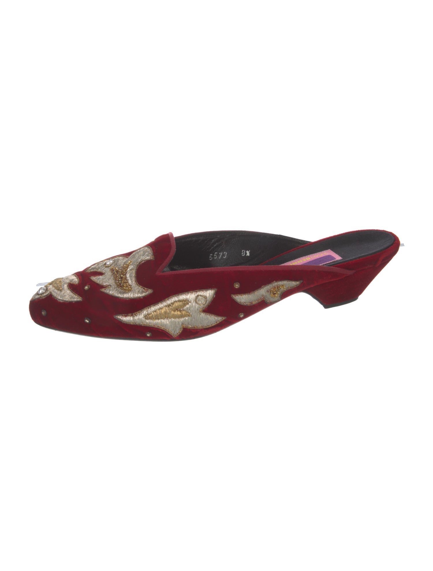 Susan Bennis/Warren Edwards Velvet Printed Mules