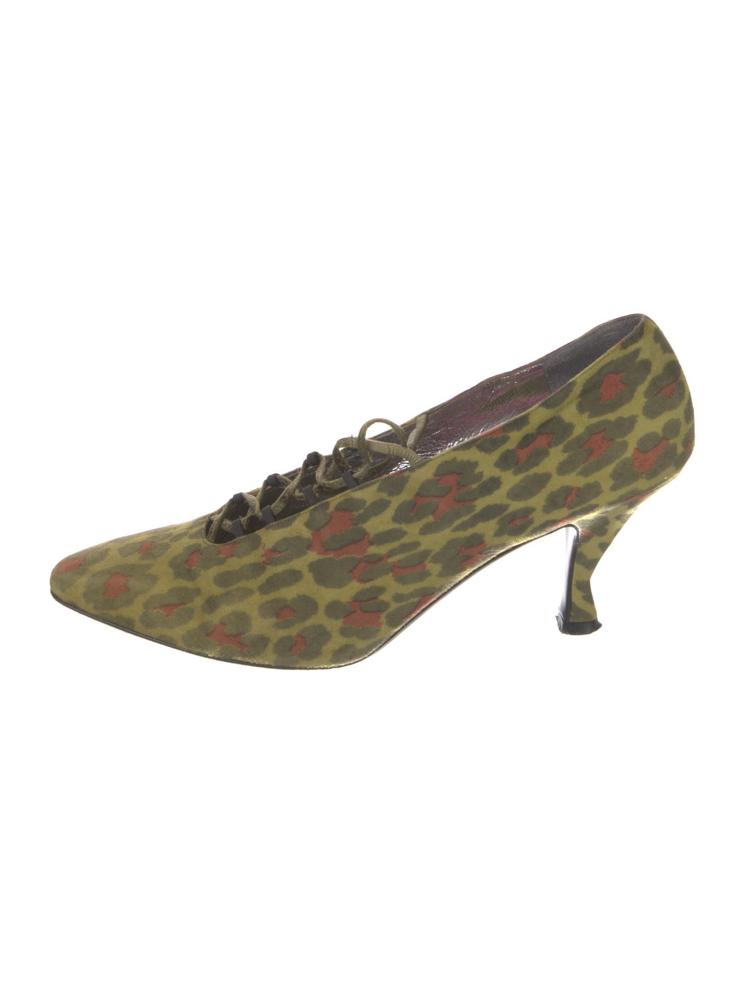 Susan Bennis/Warren Edwards Suede Printed Pumps