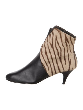Susan Bennis/Warren Edwards Leather Animal Print Western Boots