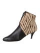 Susan Bennis/Warren Edwards Leather Animal Print Western Boots