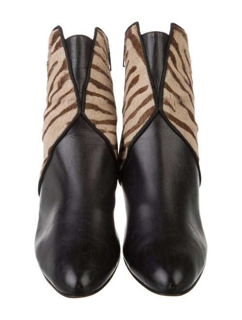 Susan Bennis/Warren Edwards Leather Animal Print Western Boots