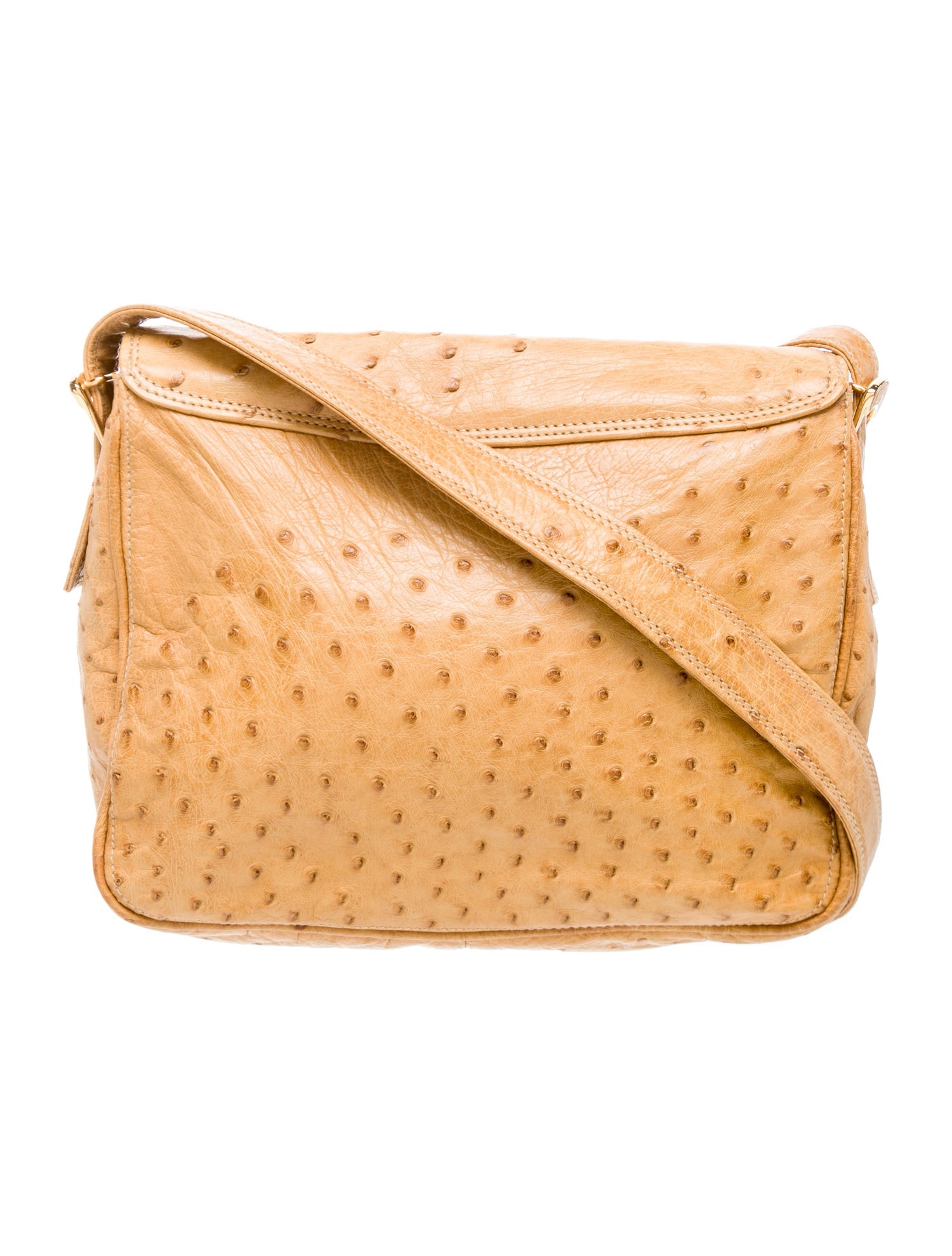 Susan Bennis/Warren Edwards Ostrich Messenger Bag