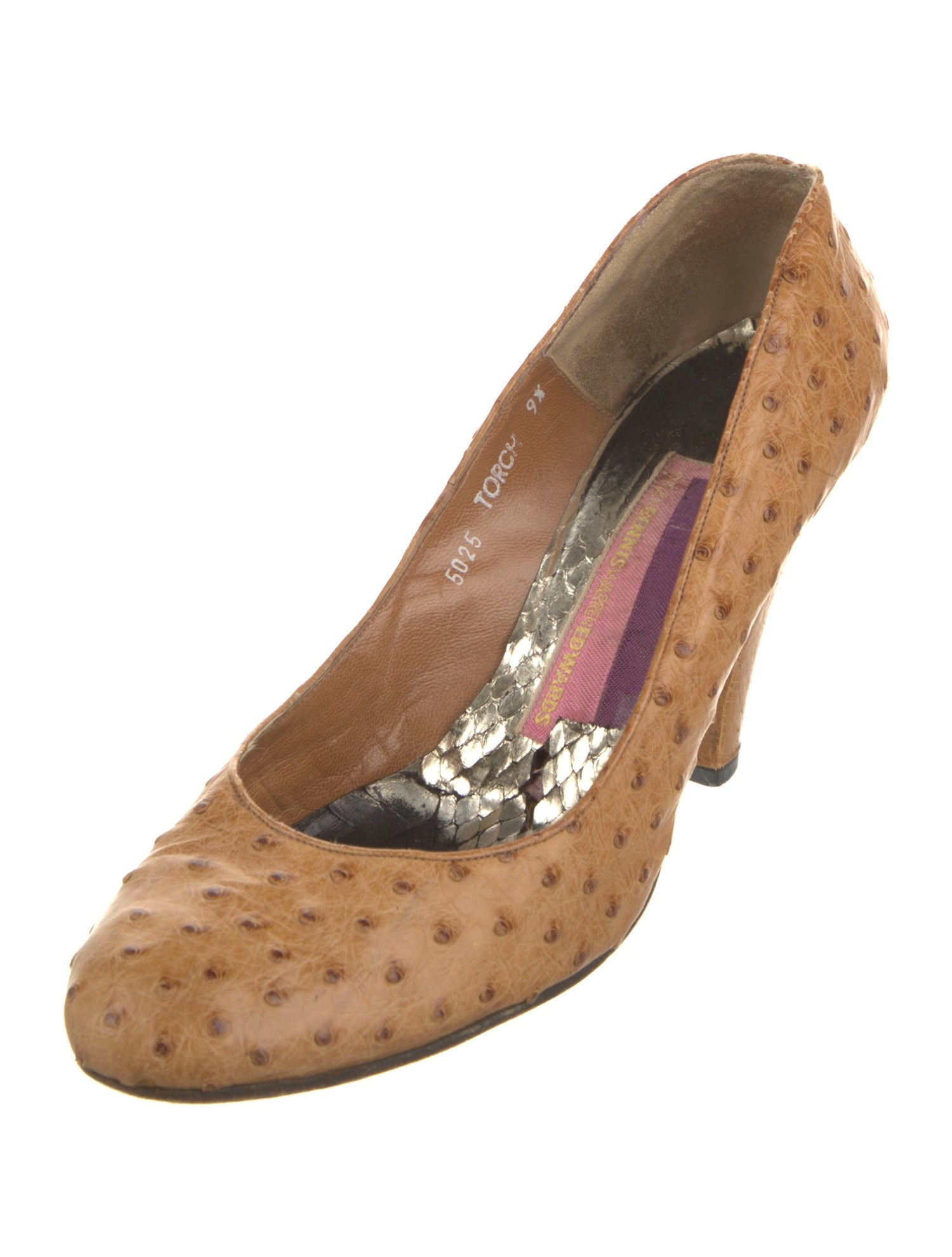 Susan Bennis/Warren Edwards Ostrich Leg Pumps