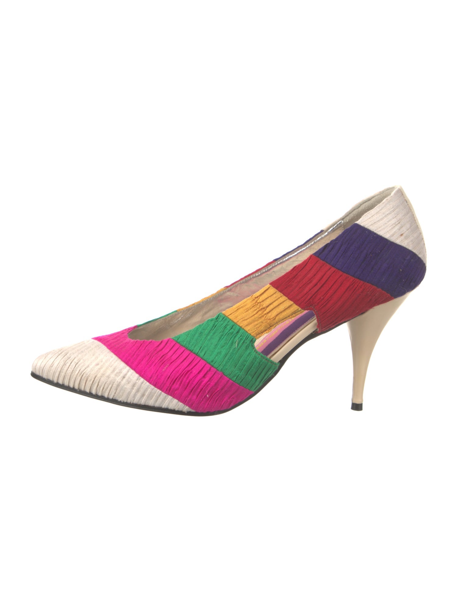 Susan Bennis/Warren Edwards Colorblock Pattern Pumps