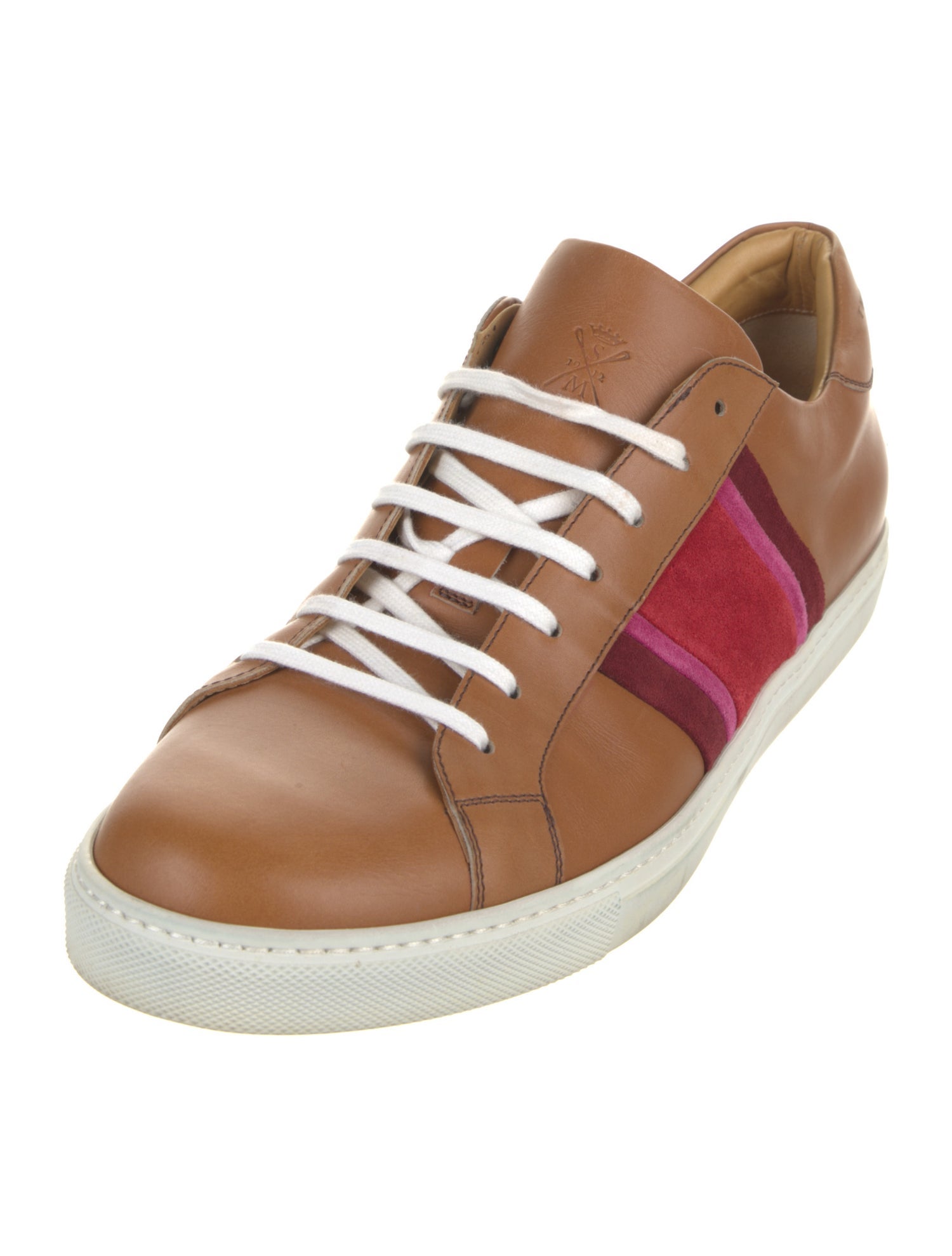 Sutor Mantellassi Leather Colorblock Pattern Sneakers