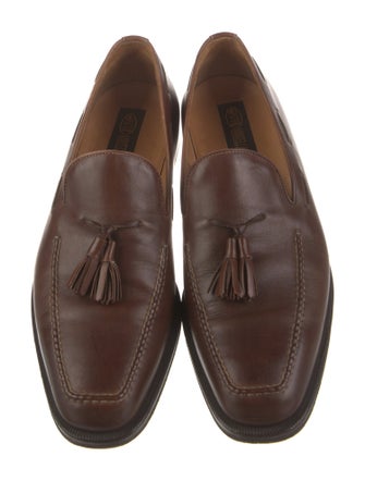 Sutor Mantellassi Leather Tassel Accents Loafers