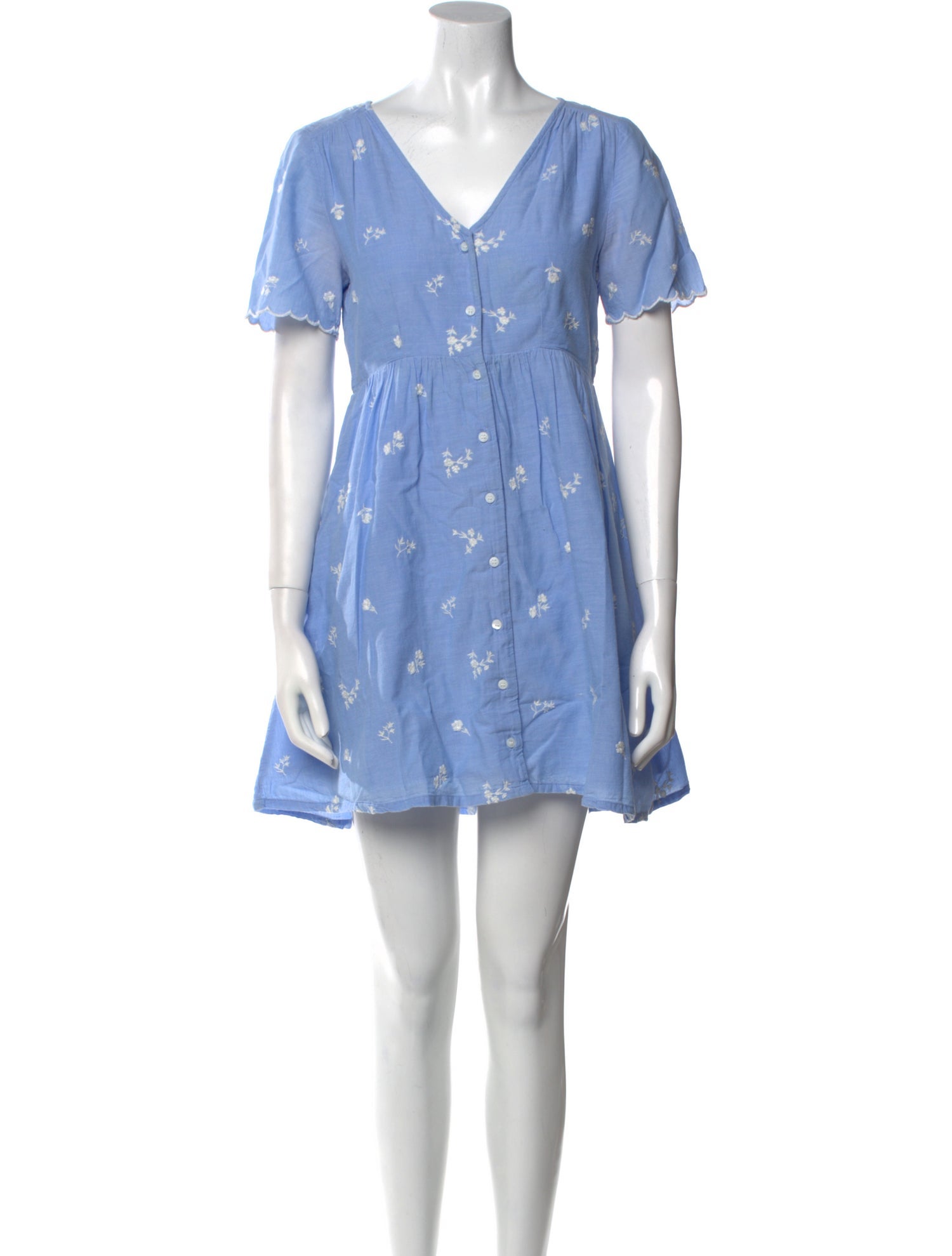 Sézane V-Neck Mini Dress