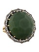 Sylva & Cie 18K Nephrite & Diamond Cocktail Ring