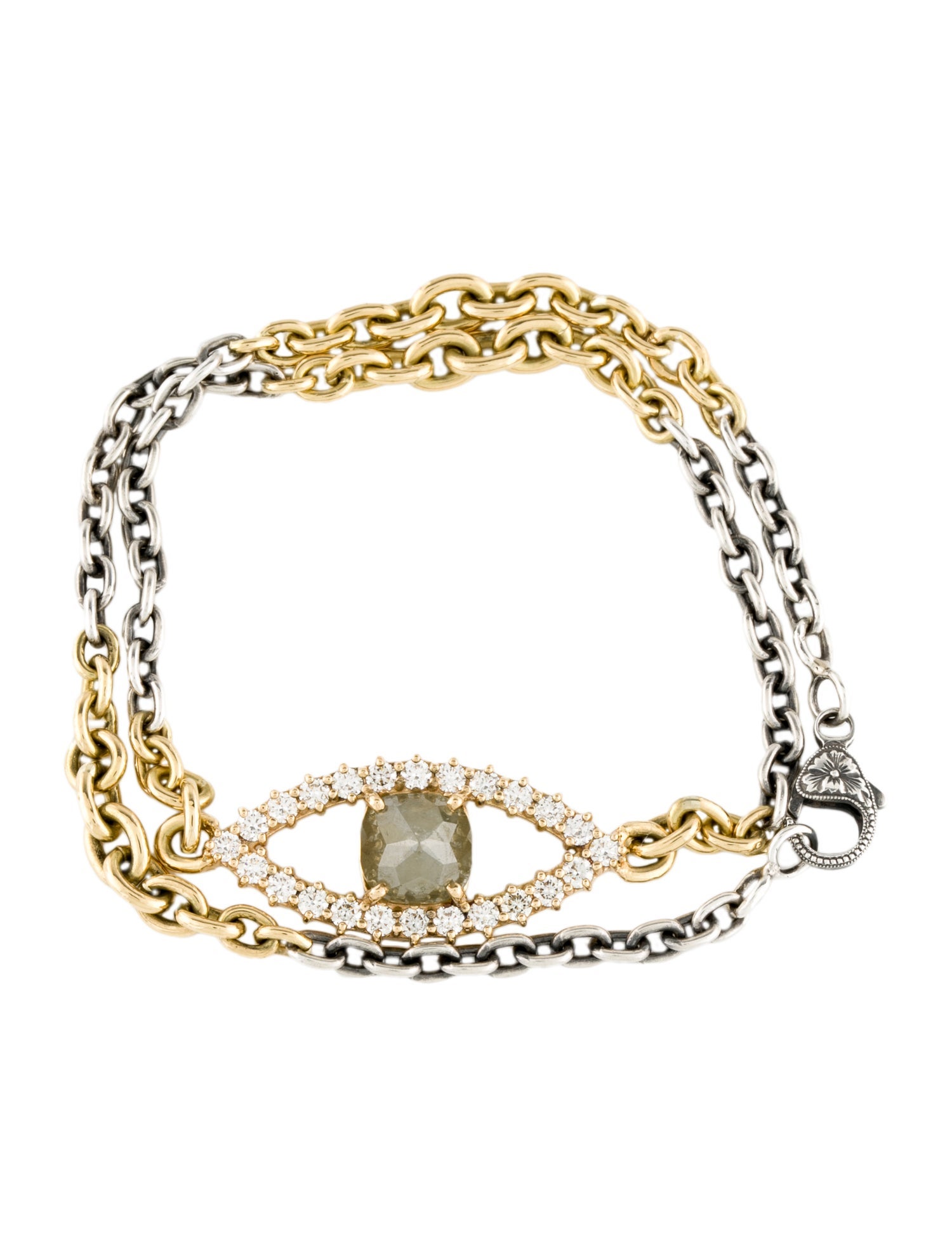 Sylva & Cie Diamond Eye Wrap Bracelet