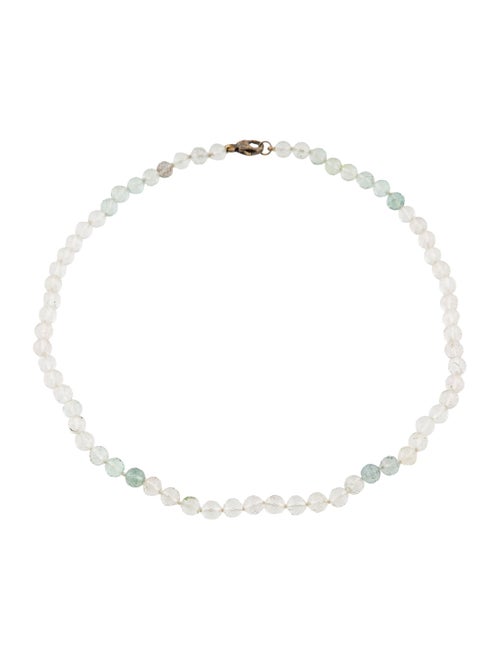 Sylva & Cie 18K Aquamarine Bead Strand Necklace