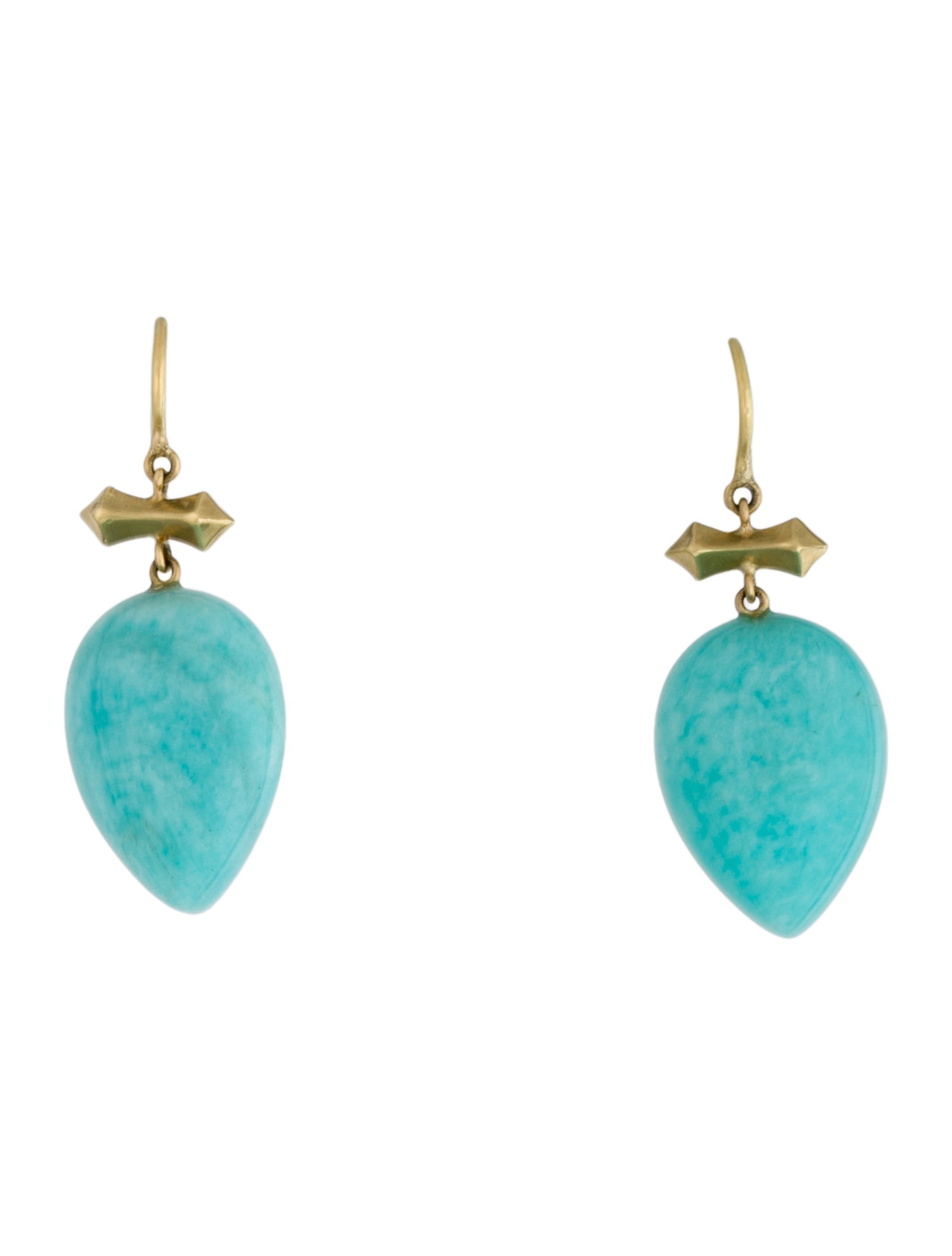 Sylva & Cie 18K Amazonite Drop Earrings