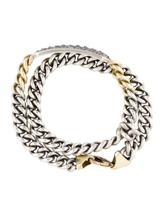 Sylva & Cie Two-Tone Diamond Ten Table Wrap Link Bracelet