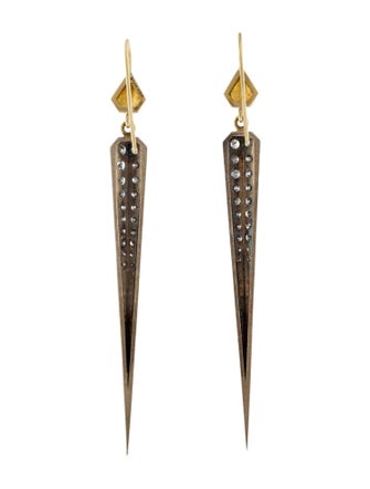 Sylva & Cie 2.75ctw Diamond Long Dagger Drop Earrings