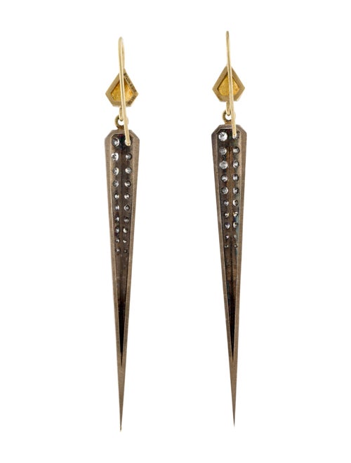 Sylva & Cie 2.75ctw Diamond Long Dagger Drop Earrings