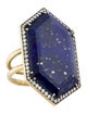 Sylva & Cie 18K Lapis Lazuli & Diamond Cocktail Ring